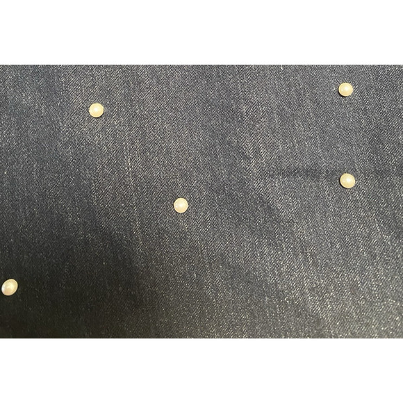 Devine Sport NY Ankle Length Denim Skirt with Perlescent Bead Ruffle Decoration - Picture 3 of 5